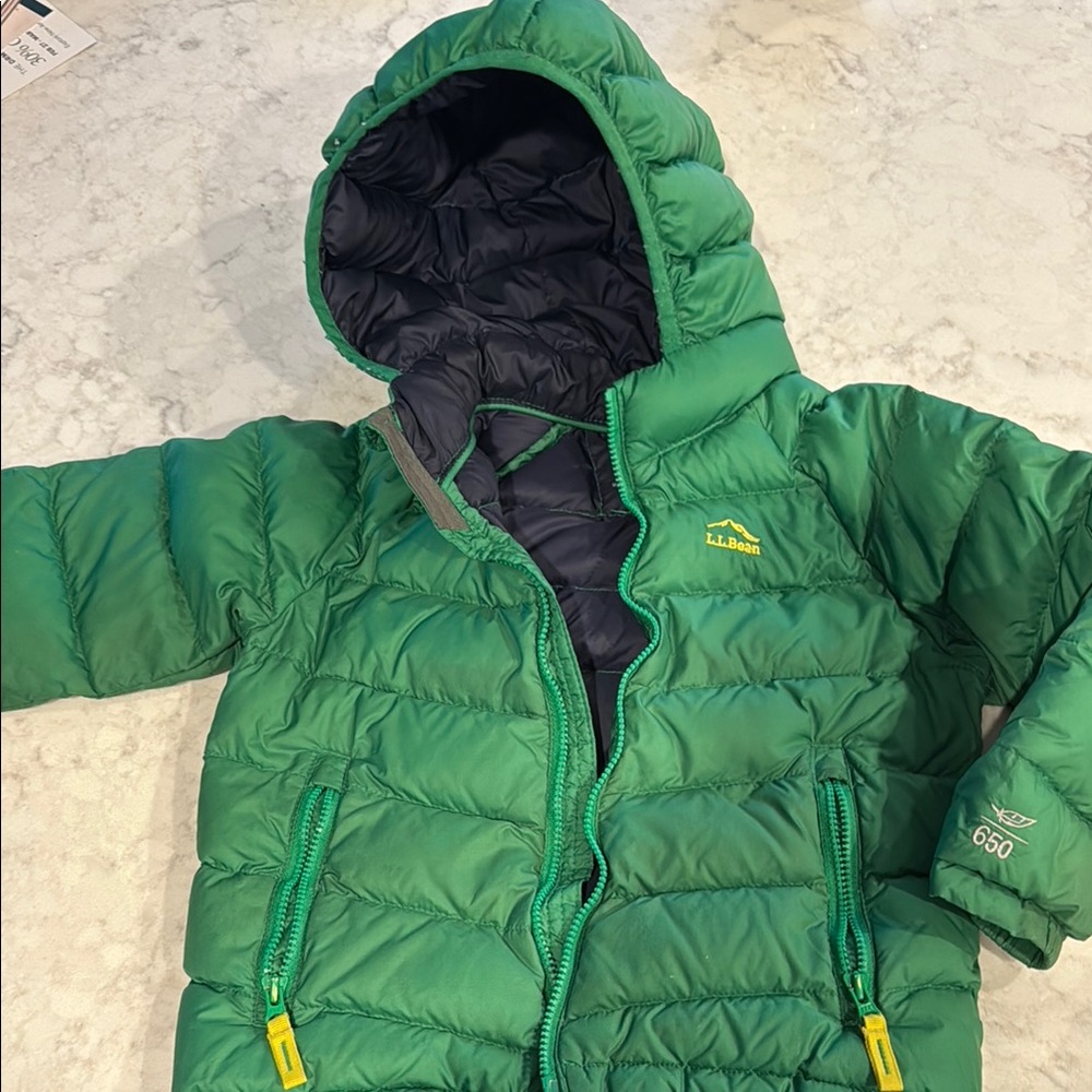 L.L. Bean Kids Green Puffer Jacket
